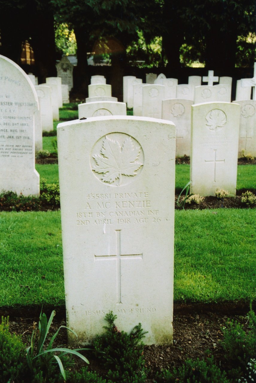 AandM England 2005 St Mary the Virgin-Bramshot-Liphook Canadian soldiers buried there-- a McKenzie